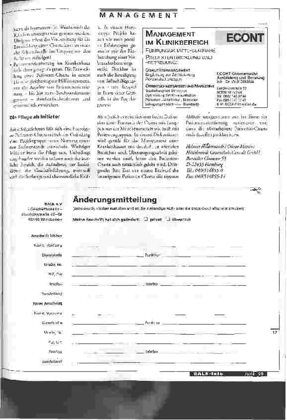 Vorschauseite 2: Der mündige Patient Patienten-Chartas werden von Krankenhäusern immer mehr als Chance und nicht als Drohung begriffen