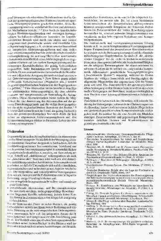 Vorschauseite 4: Psychiatrie im Altenpflegeheim Probleme einer krankheitsangemessenen Versorgung