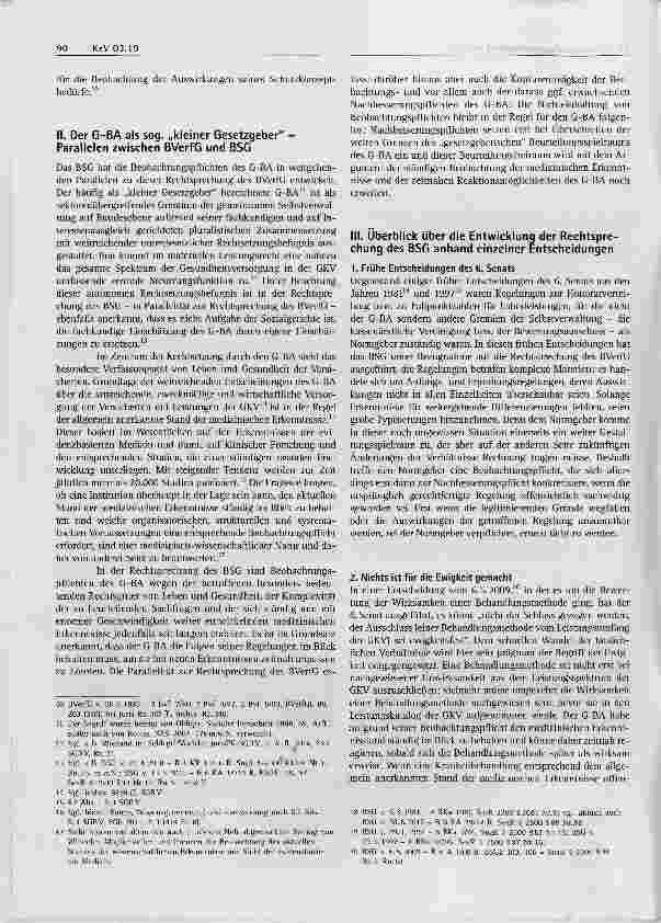 Vorschauseite 2: Beobachtungspflichten des G-BA in der Rechtsprechung des BSG
