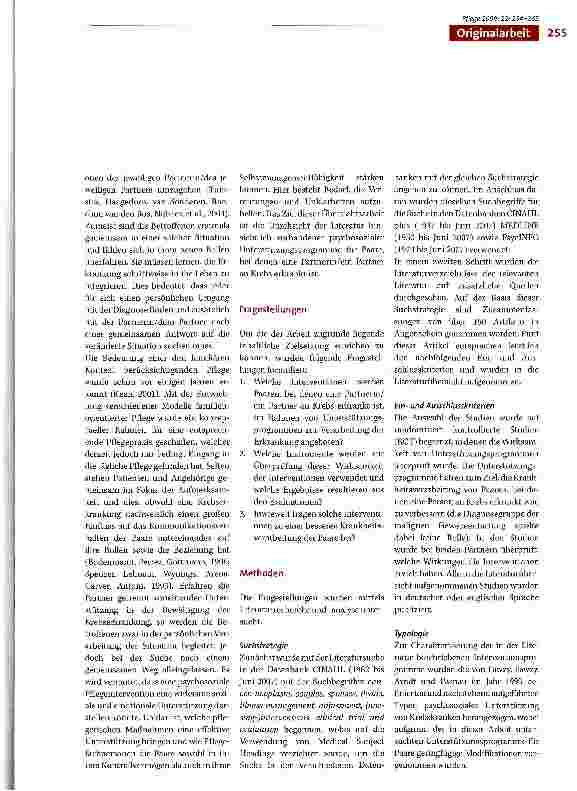 Vorschauseite 2: Psychosoziale Interventionen für Paare, die mit einer Krebserkrankung leben. Eine Literaturübersicht