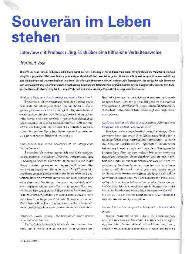 Vorschauseite 1: Souverän im Leben stehen