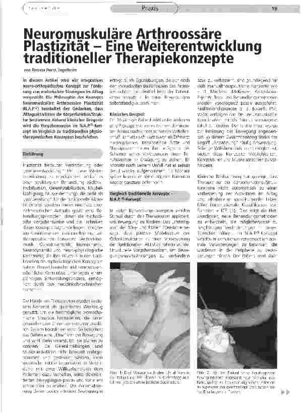 Vorschauseite 1: Neuromuskuläre Arthroossäre Plastizität - Eine Weiterentwicklung traditioneller Therapiekonzepte