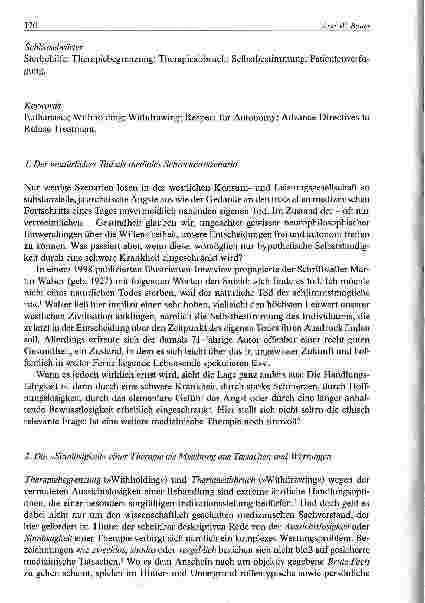 Vorschauseite 2: Grenzen der Selbstbestimmung am Lebensende: Die Patientenverfügung als Patentlösung?