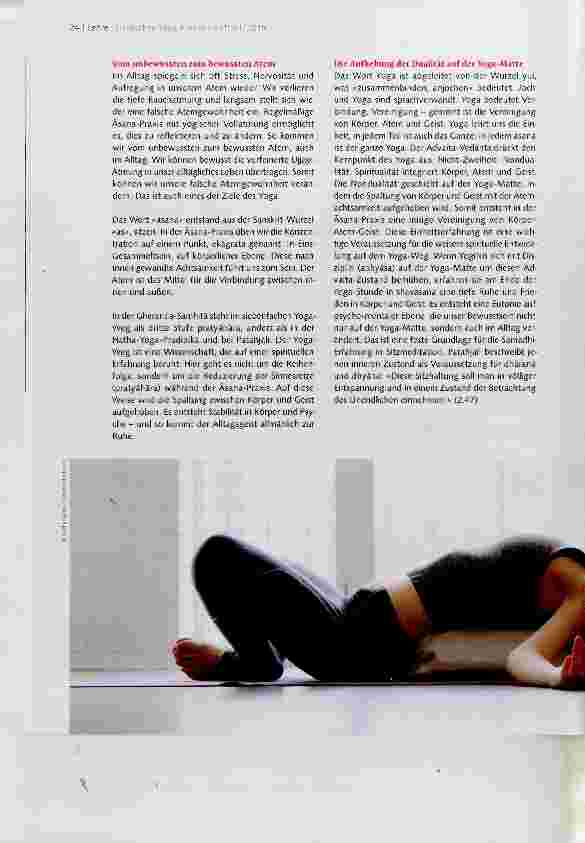 Vorschauseite 5: DEN ATEM EUR YOGA-PRAXIS VORBEREITEN TEIL 1 Die Bedeutung des Atems in der Äsana-Praxis