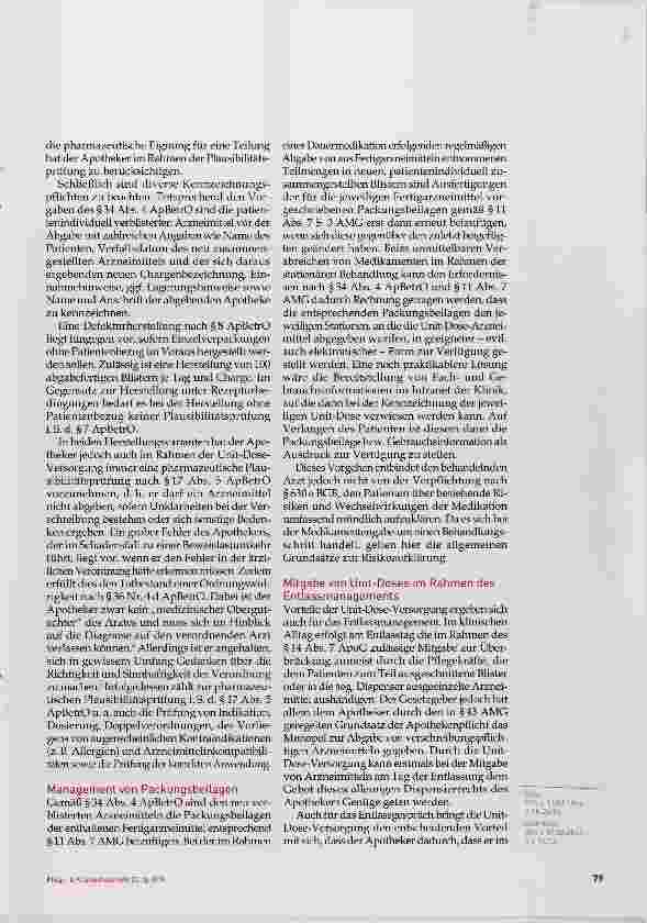 Vorschauseite 3: Rechtliche Rahmenbedingungen der Unit-Dose-Versorgung im Krankenhaus