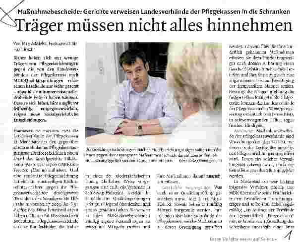 Vorschauseite 1: Träger müssen nicht alles hinnehmen