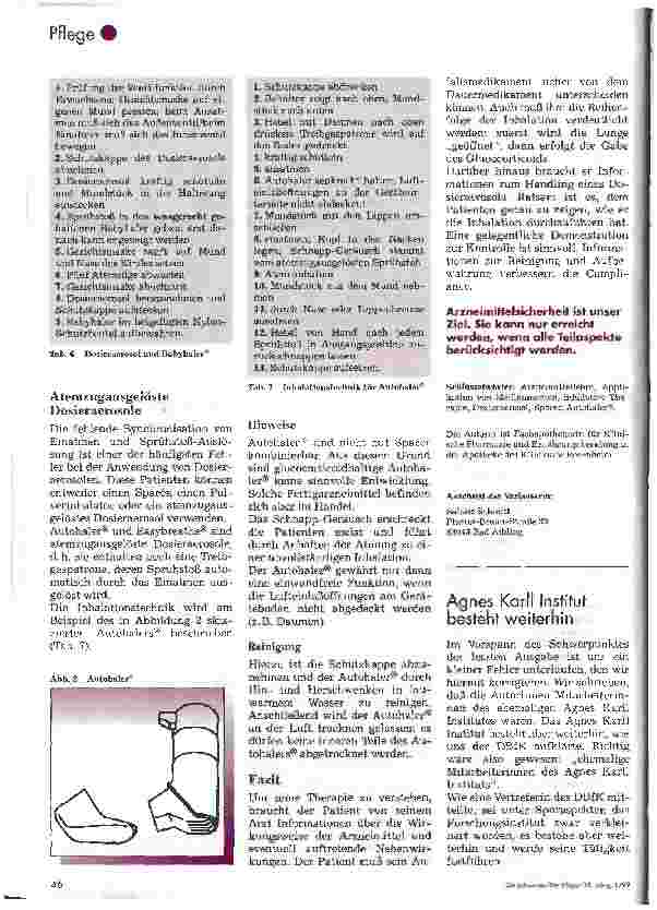 Vorschauseite 4: Erklärungsbedürftige Applikationsformen 2. Teil : Dosierungsaerosole (DA)