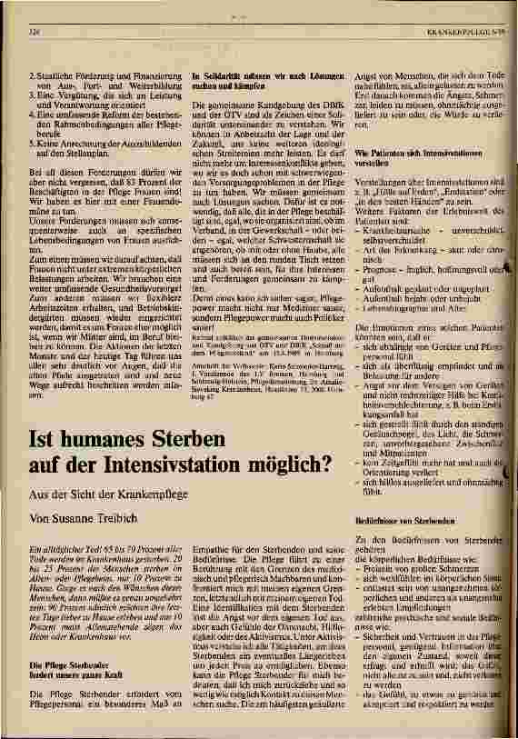 Vorschauseite 3: Schluß mit dem Pflegenotstand Gemeinsame Demonstration von ÖTV und DBfK im April in Hamburg