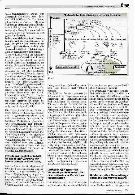 Vorschauseite 2: Zunehmender Bedarf an geriatrischer Medizin
