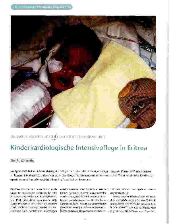 Vorschauseite 1: Kinderkardiologische Intensivpflege in Eritrea