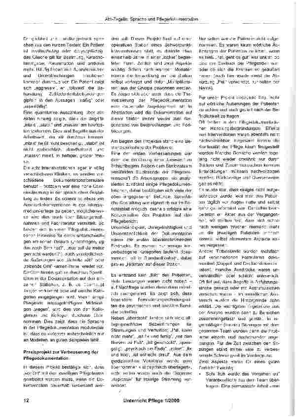 Vorschauseite 4: Sprache und Pflegedokumentation