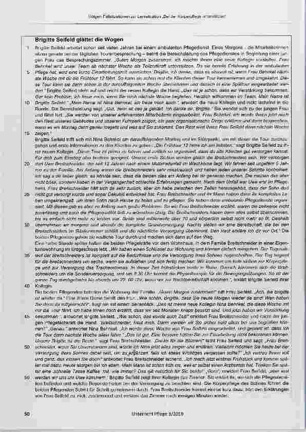 Vorschauseite 4: Fallsituationen zur Lernsituation Bei der Körperpflege unterstützen