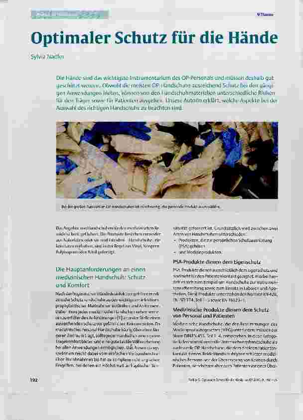 Vorschauseite 1: Optimaler Schutz für die Hände