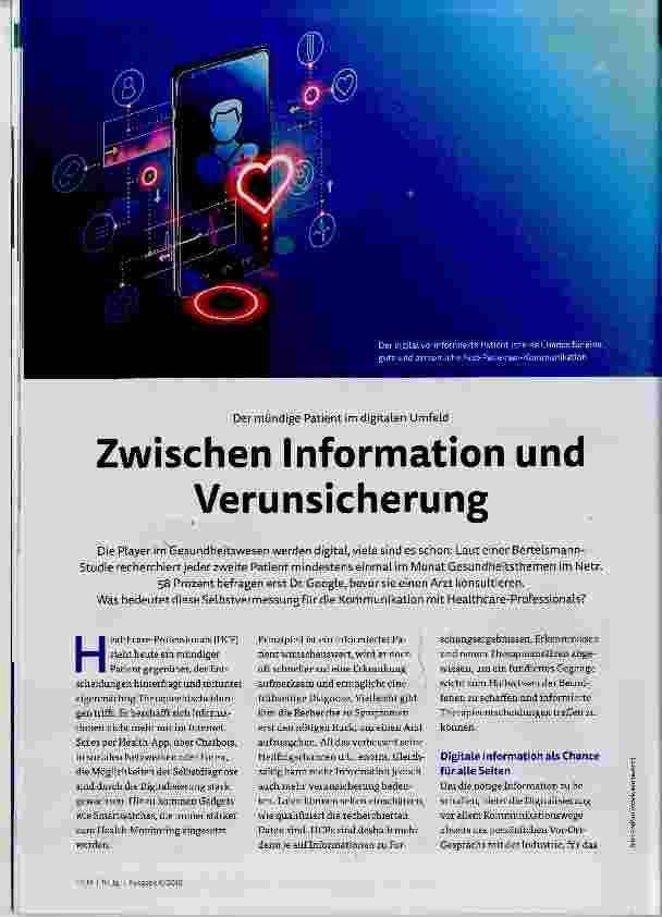 Vorschauseite 1: Zwischen Information und Verunsicherung
