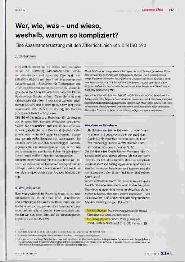 Vorschauseite 1: Wer, wie, was und wieso, weshalb, warum so kompliziert?