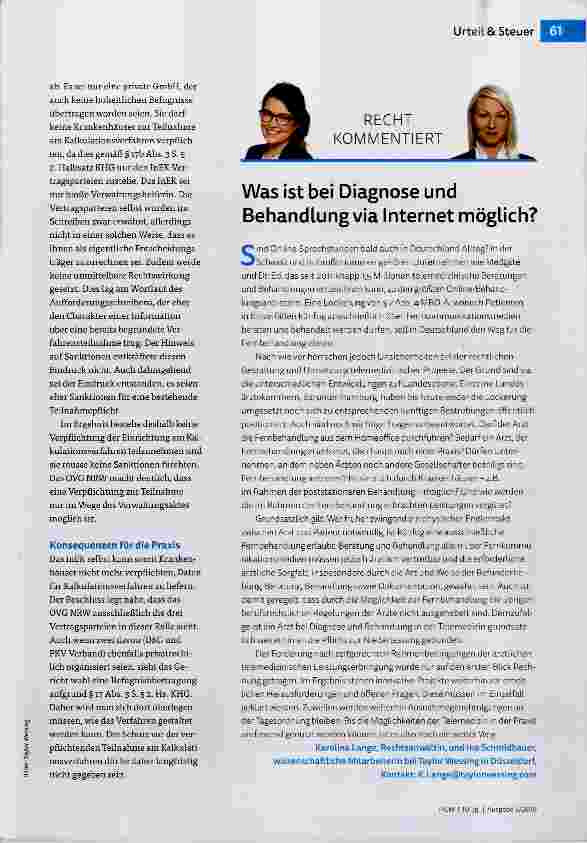 Vorschauseite 2: Vorerst keine Weitergabepflicht von Kalkulationsdaten