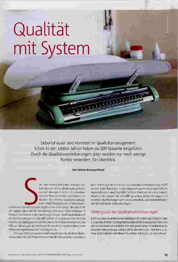 Vorschauseite 1: Qualität mit System