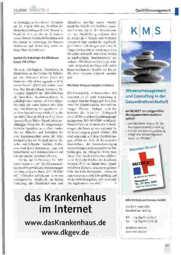 Vorschauseite 4: Klinikum Schwabing des Städtischen Klinikums München mit KTQ-Jubiläumszertifikat ausgezeichnet