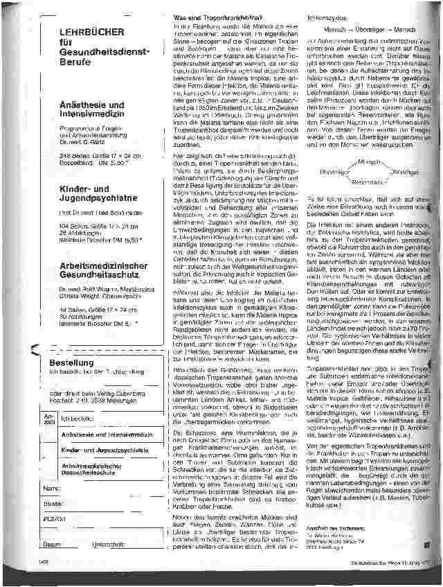 Vorschauseite 3: Tropenklima - Tropenkrankheiten Tropenmedizin 1. Folge