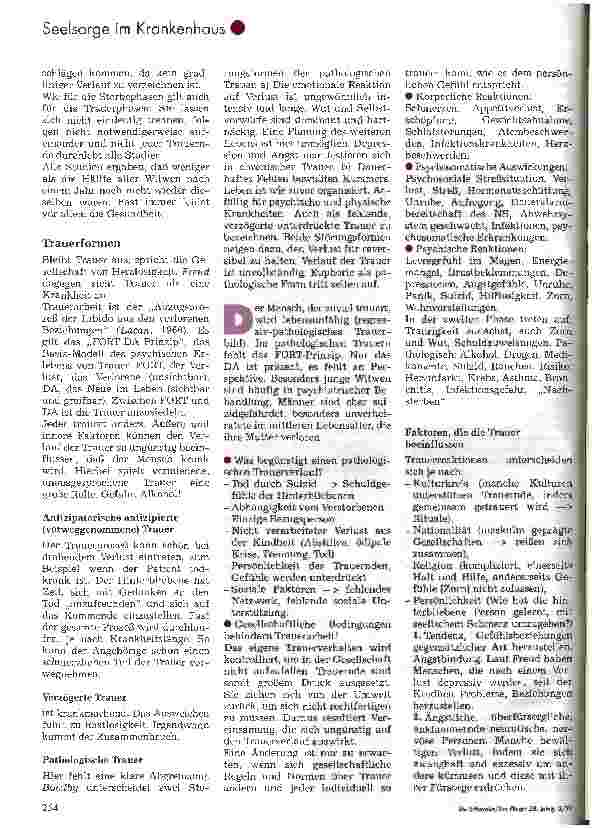Vorschauseite 3: Die Bedeutung von Trauer und Trauerarbeit
