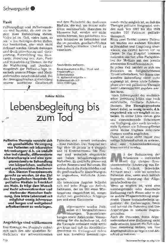 Vorschauseite 3: Betreuung in der letzten Lebensphase