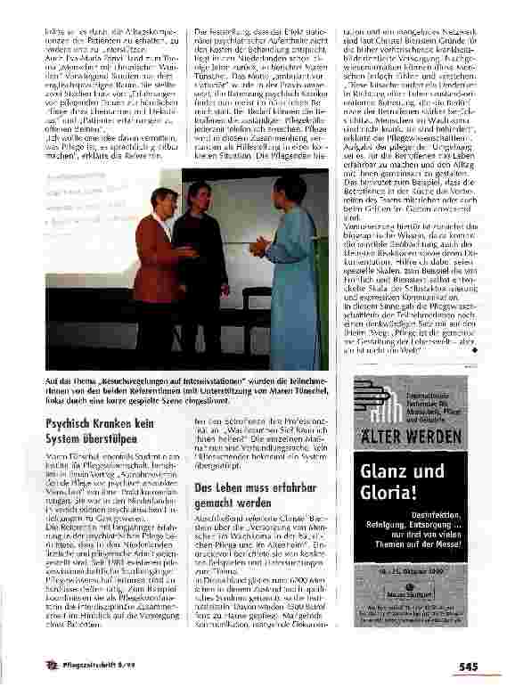 Vorschauseite 4: Uni on tour - Pflegewissenschaft zum Anfassen Pflegetagung bei der Caritas-Gemeinschaft Augsburg