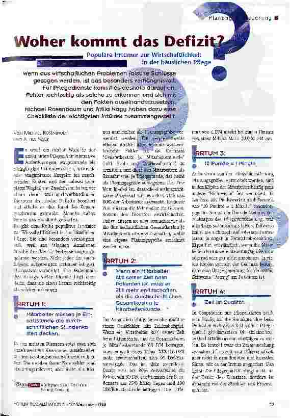 Vorschauseite 1: Woher kommt das Defizit?