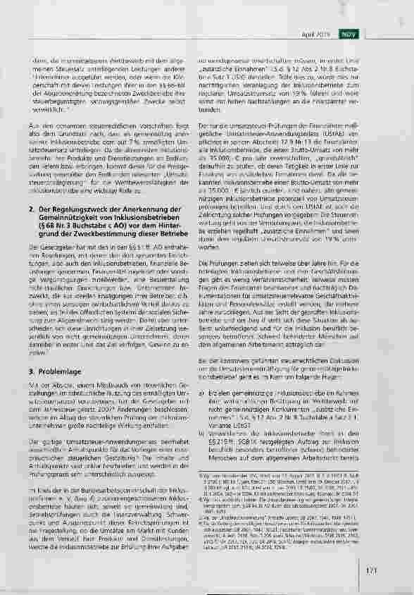 Vorschauseite 2: Der ermäßigte Umsatzsteuersatz für Inklusionsbetriebe im Sinne des SGB IX sozialrechtliche Aspekte Teil 1