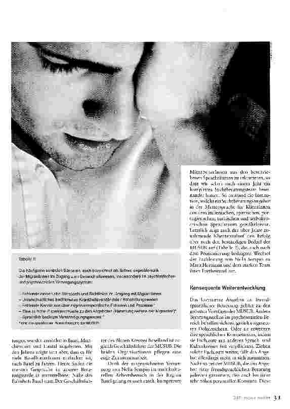 Vorschauseite 2: Suchthilfe in der MutterspracheDie Beratungsstelle MUSUB