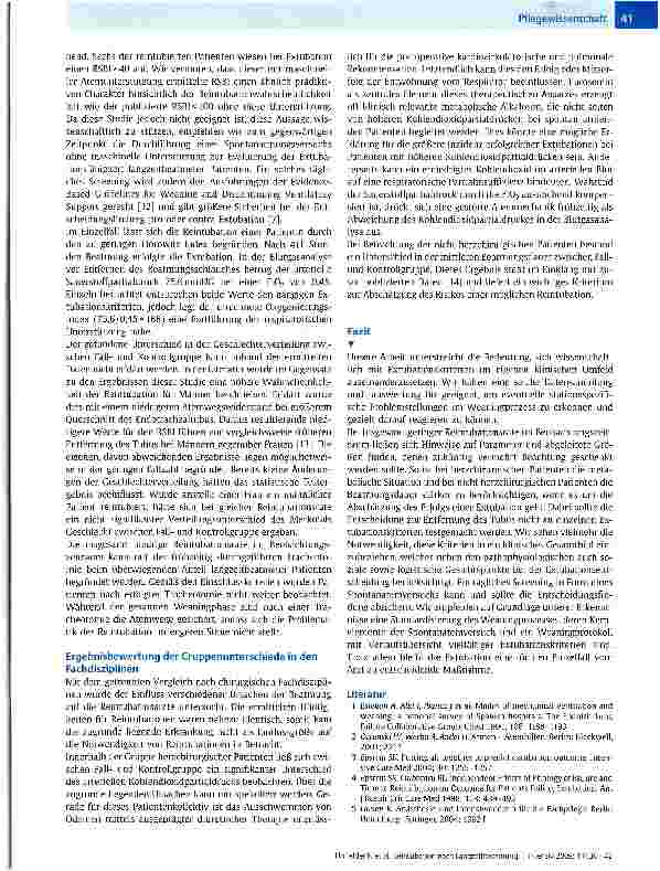 Vorschauseite 6: Reintubation nach Langzeitbeatmung - Lassen sich Rückschlüsse anhand der Extubationskriterien ziehen?