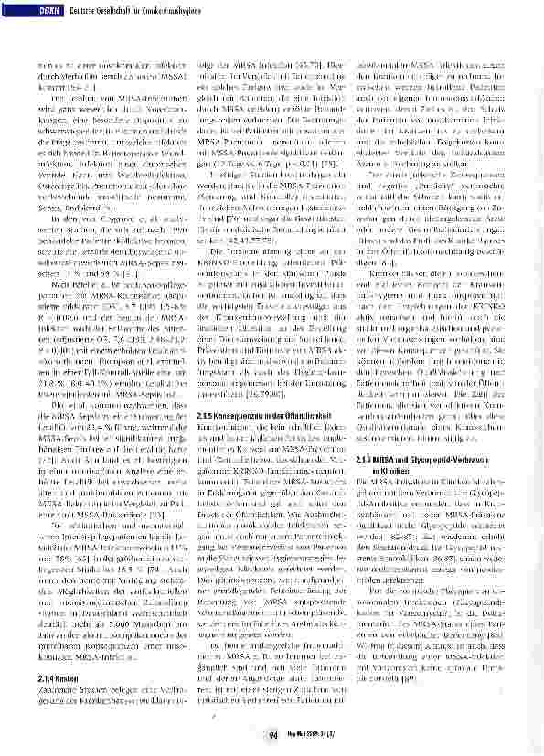 Vorschauseite 5: Umsetzung der MRSA-Empfehlung der KRINKO von 1999 -Aktuelle Hinweise des Vorstands der DGKH