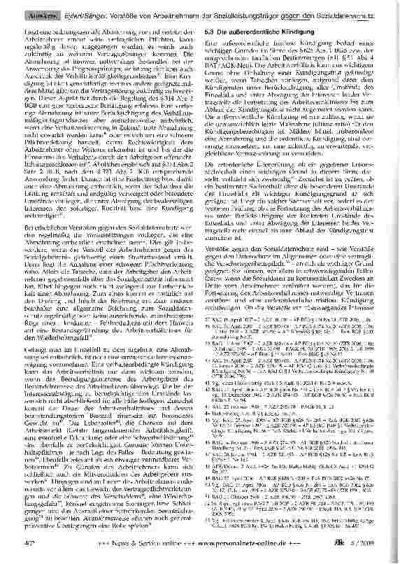 Vorschauseite 5: Verstöße von Arbeitnehmern der Sozialleistungsträger gegen den Sozialdatenschutz und ihre arheitsrechtlichen Folgen