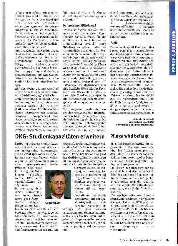 Vorschauseite 2: Der Medizincontroller -eine Standortbestimmung