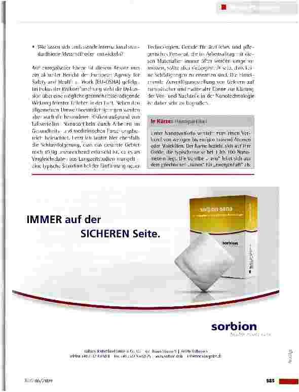 Vorschauseite 2: Nanotechnologie - nicht ganz so harmlos?