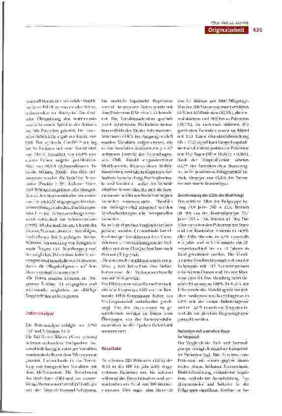 Vorschauseite 5: Risikofaktoren für Stürze und sturzbedingte Verletzungen im Akutspital -Eine retrospektive Fall-Kontroll-Studie