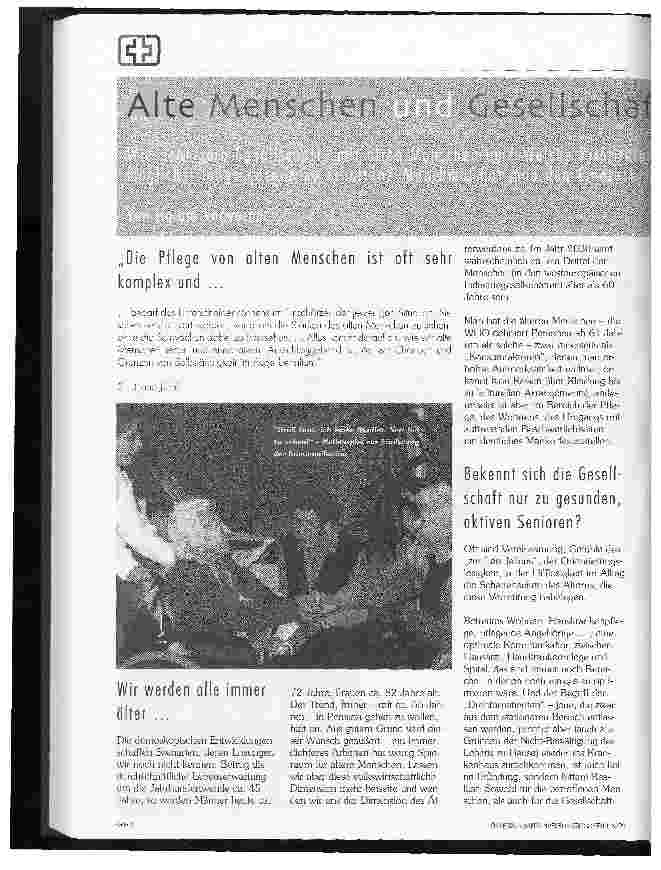 Vorschauseite 1: Alte Menschen und Gesellschaft