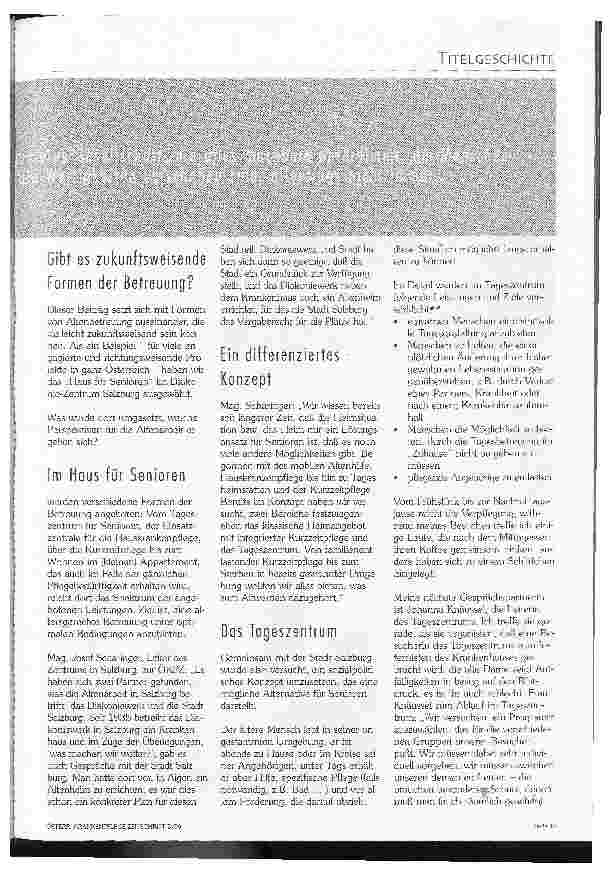 Vorschauseite 2: Alte Menschen und Gesellschaft