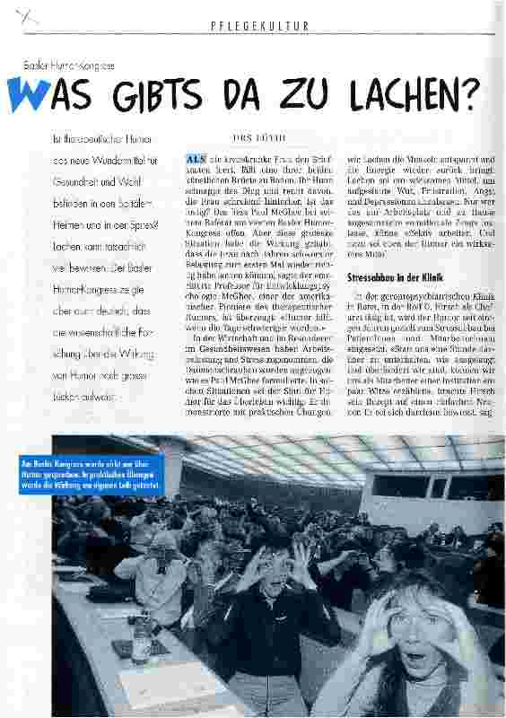 Vorschauseite 1: Was gibts da zu lachen? Basler Humor-Kongress