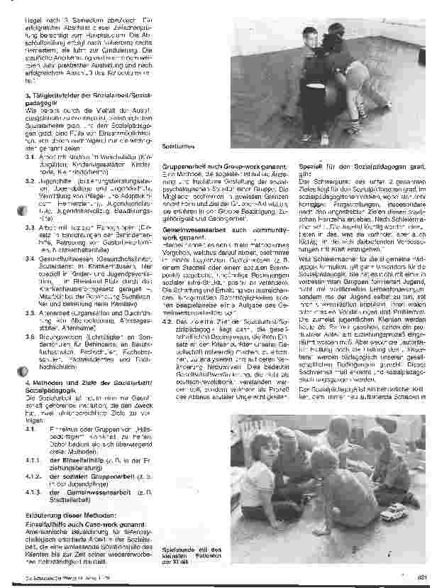 Vorschauseite 2: Sozialarbeiter grad. und Sozialpädagoge grad. Berufsgruppendarstellung in der Kinderund Jugendpsychiatrie 8. Folge