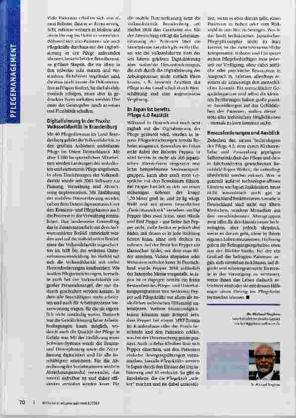 Vorschauseite 3: Wie die Digitalisierung die Pflege verbessert