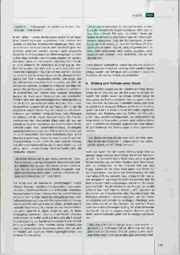 Vorschauseite 4: Kaum Geld, kaum Zeit, kaum Teilhabe mehrdimensionale Belastungen bei alleinerziehenden „Working Poor