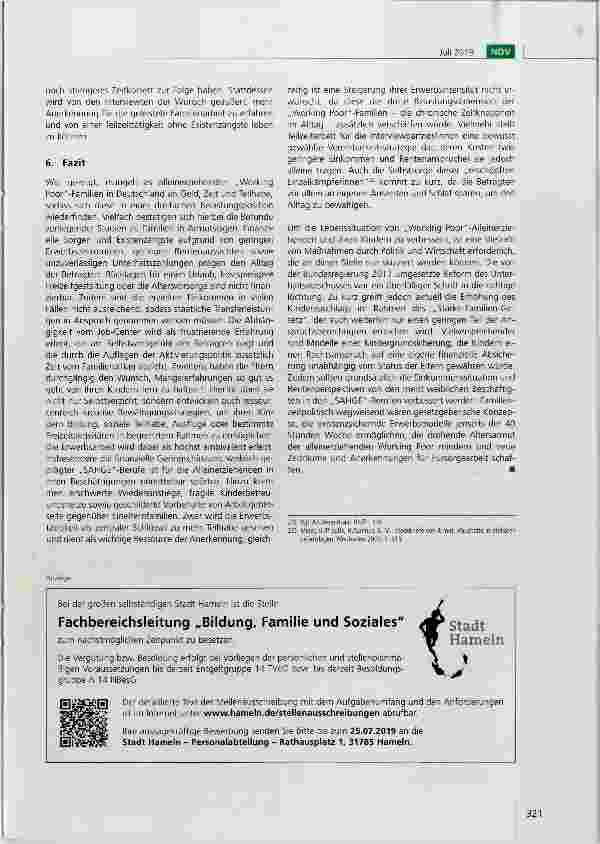 Vorschauseite 6: Kaum Geld, kaum Zeit, kaum Teilhabe mehrdimensionale Belastungen bei alleinerziehenden „Working Poor