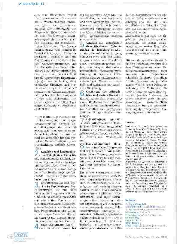 Vorschauseite 3: Neues Begutachtungsassessment (NBA)Pflegebedürftigkeit aus pflegewissenschaftlicher Perspektive
