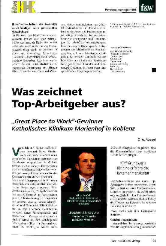 Vorschauseite 1: Was zeichnet Top-Arbeitgeber aus?