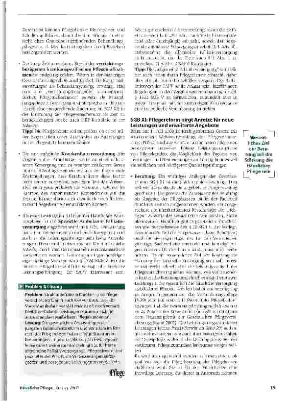 Vorschauseite 2: Gesundheitsund Pflegereform: Die für Pflegedienste relevanten Änderungen im ÜberblickDie Chancen der Reformen