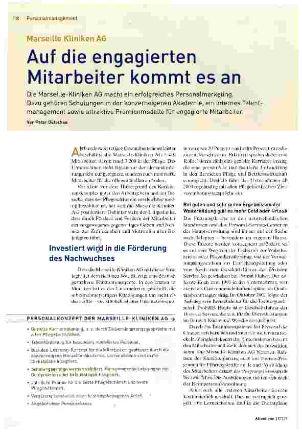 Vorschauseite 1: Auf die engagierten Mitarbeiter kommt es an