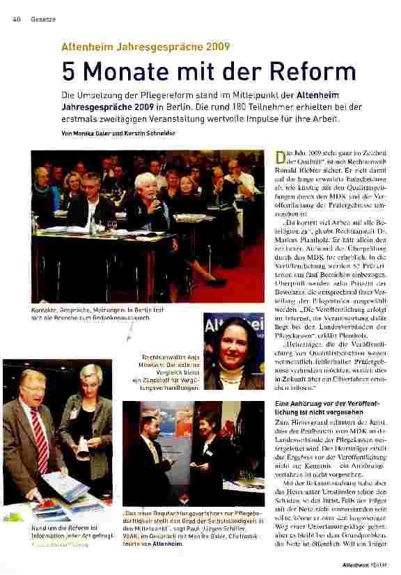 Vorschauseite 1: 5 Monate mit der Reform