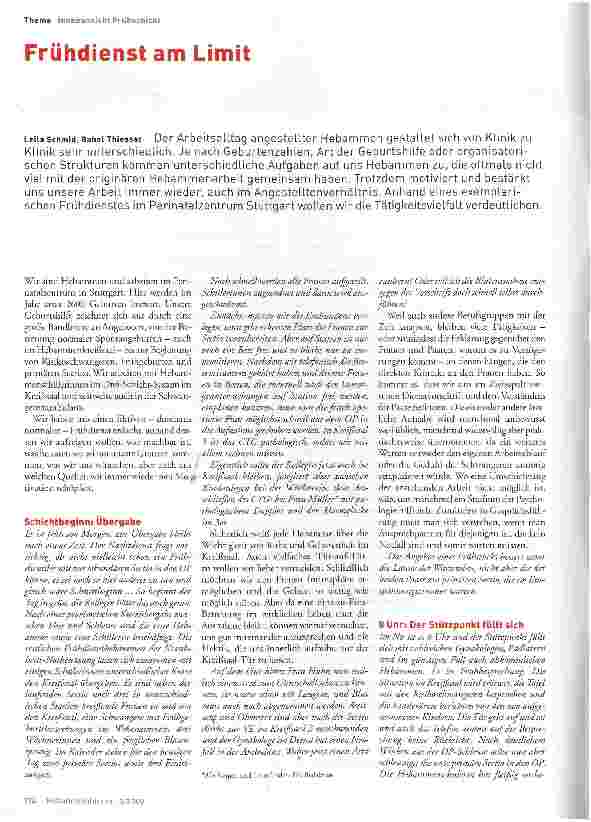 Vorschauseite 1: Frühdienst am Limit