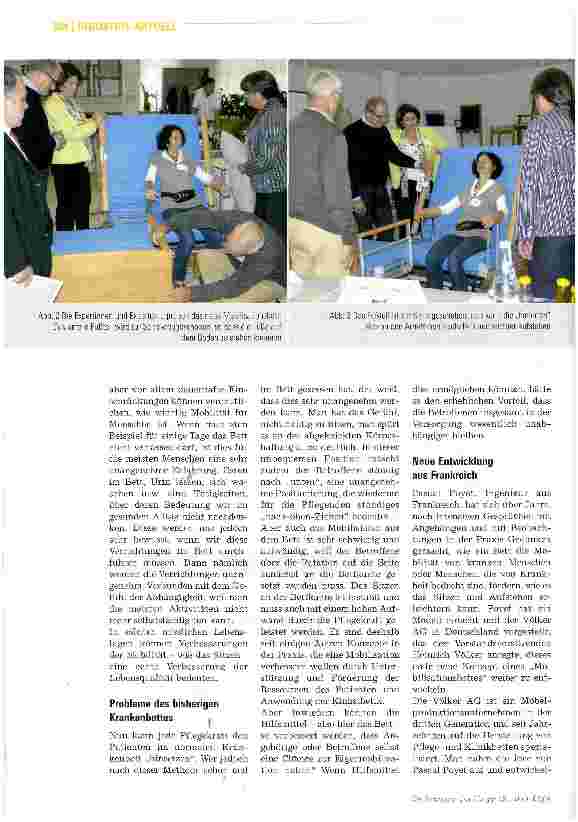 Vorschauseite 2: Veränderungen erfordern neue Pflegehilfsmittel