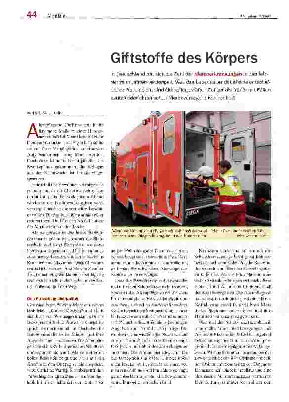 Vorschauseite 1: Giftstoffe des Körpers